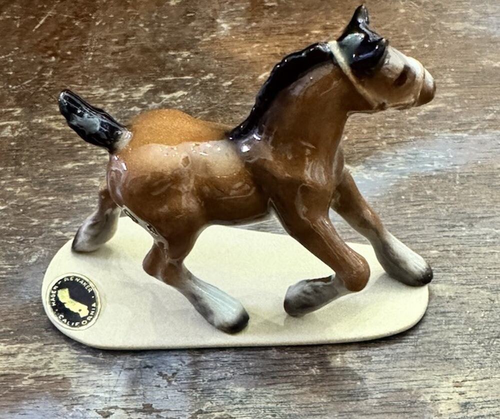 Hagen Renaker Retired Horse Foal Figurine California Miniature w Sticker